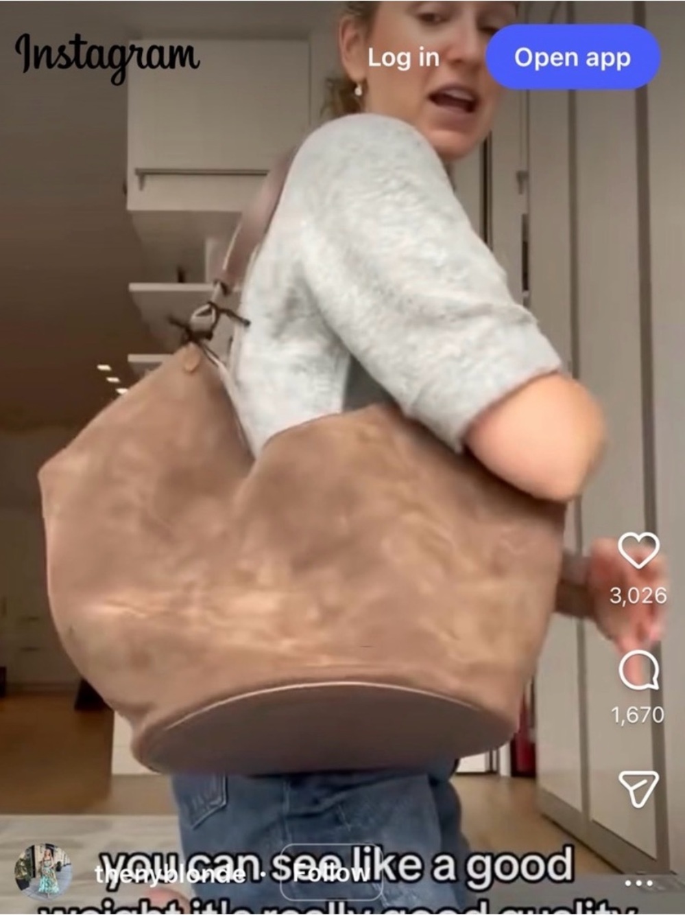 TJ Maxx Suede Lotus Tote in Cognac Brown - Picture 12 of 12